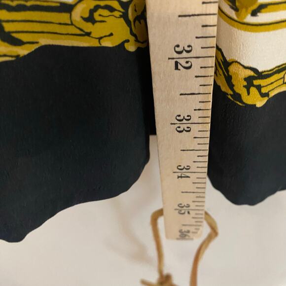 Vintage Anne Pinkerton Silk Skirt Gold French Royal Crest Size Small Medium - Picture 11 of 16